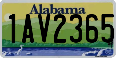 AL license plate 1AV2365