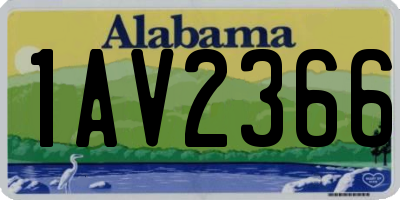 AL license plate 1AV2366