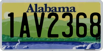 AL license plate 1AV2368