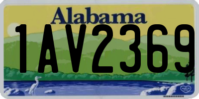 AL license plate 1AV2369
