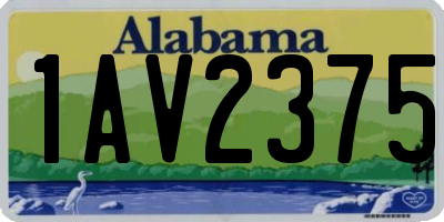 AL license plate 1AV2375
