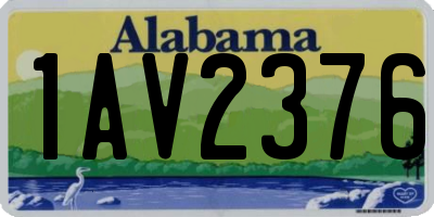AL license plate 1AV2376