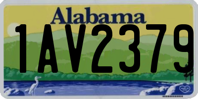AL license plate 1AV2379