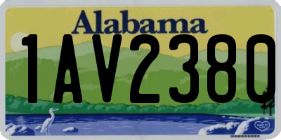 AL license plate 1AV2380