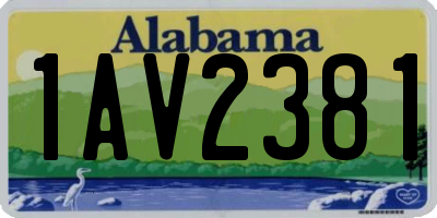 AL license plate 1AV2381