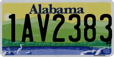 AL license plate 1AV2383
