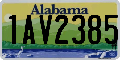 AL license plate 1AV2385