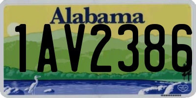 AL license plate 1AV2386