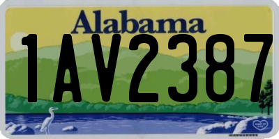 AL license plate 1AV2387