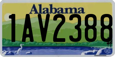 AL license plate 1AV2388