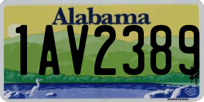 AL license plate 1AV2389