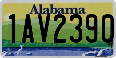 AL license plate 1AV2390