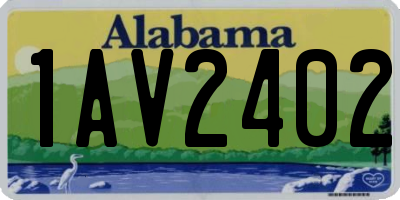 AL license plate 1AV2402