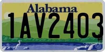 AL license plate 1AV2403