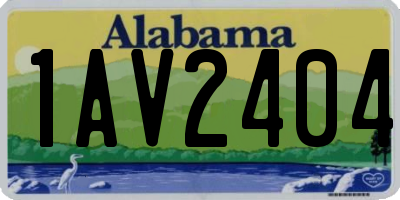 AL license plate 1AV2404