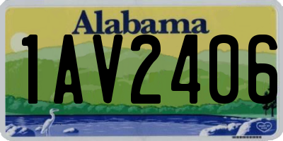 AL license plate 1AV2406