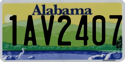 AL license plate 1AV2407