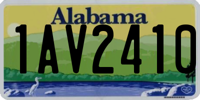 AL license plate 1AV2410