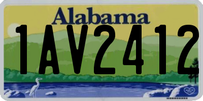 AL license plate 1AV2412