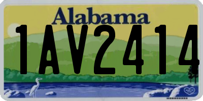 AL license plate 1AV2414