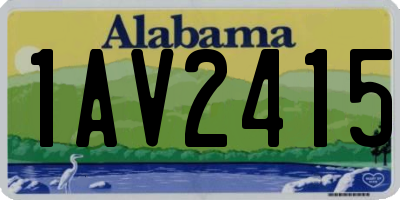 AL license plate 1AV2415