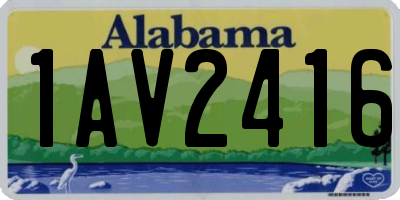 AL license plate 1AV2416