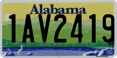 AL license plate 1AV2419