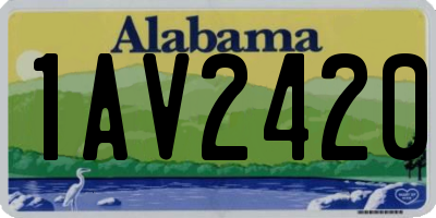 AL license plate 1AV2420