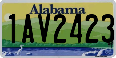 AL license plate 1AV2423