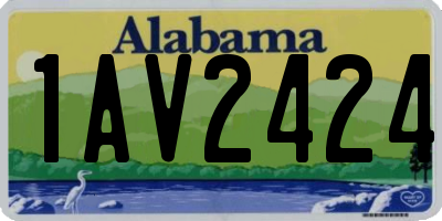AL license plate 1AV2424