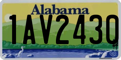 AL license plate 1AV2430