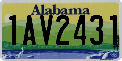 AL license plate 1AV2431