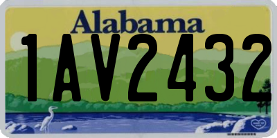 AL license plate 1AV2432
