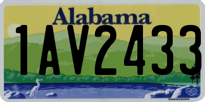 AL license plate 1AV2433