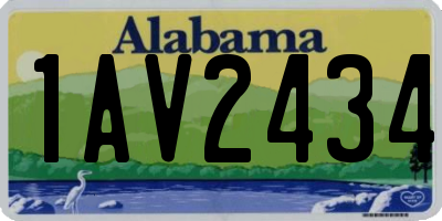 AL license plate 1AV2434