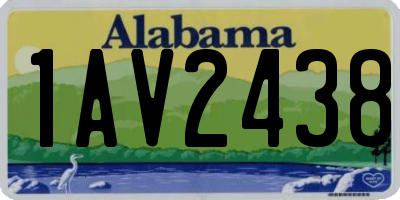 AL license plate 1AV2438