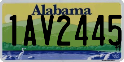 AL license plate 1AV2445