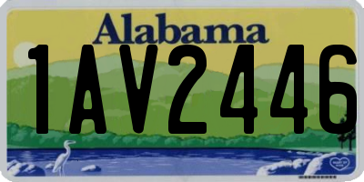 AL license plate 1AV2446