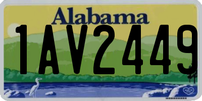 AL license plate 1AV2449