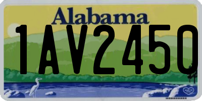 AL license plate 1AV2450