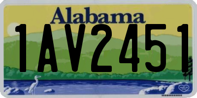 AL license plate 1AV2451