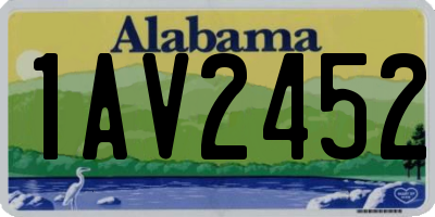 AL license plate 1AV2452
