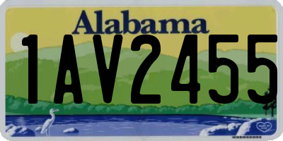 AL license plate 1AV2455