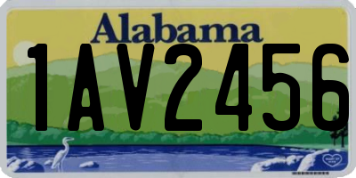 AL license plate 1AV2456