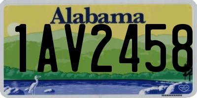 AL license plate 1AV2458