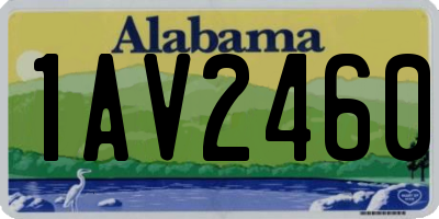 AL license plate 1AV2460