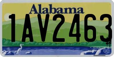 AL license plate 1AV2463