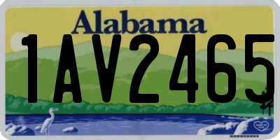 AL license plate 1AV2465