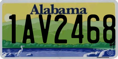 AL license plate 1AV2468