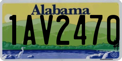 AL license plate 1AV2470